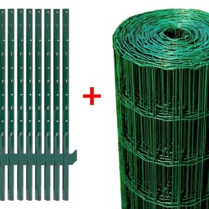 Zestaw SX 20m - siatka 100x100mm/1,50m + 11 x słupek typ U - ZIELONY